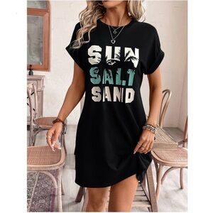 💝Boutique🌞🏝️🌊VACAY T-Shirt Dress🏖️🐚